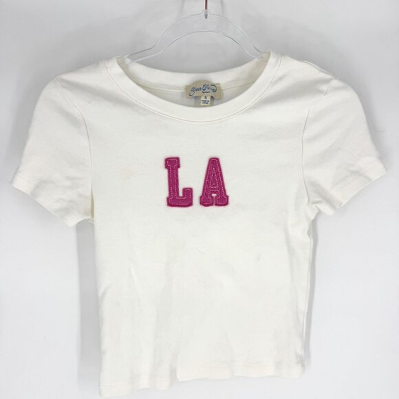 Your Favorite by PacSun LA White Baby T-Shirt Size Small - Picture 1 of 7